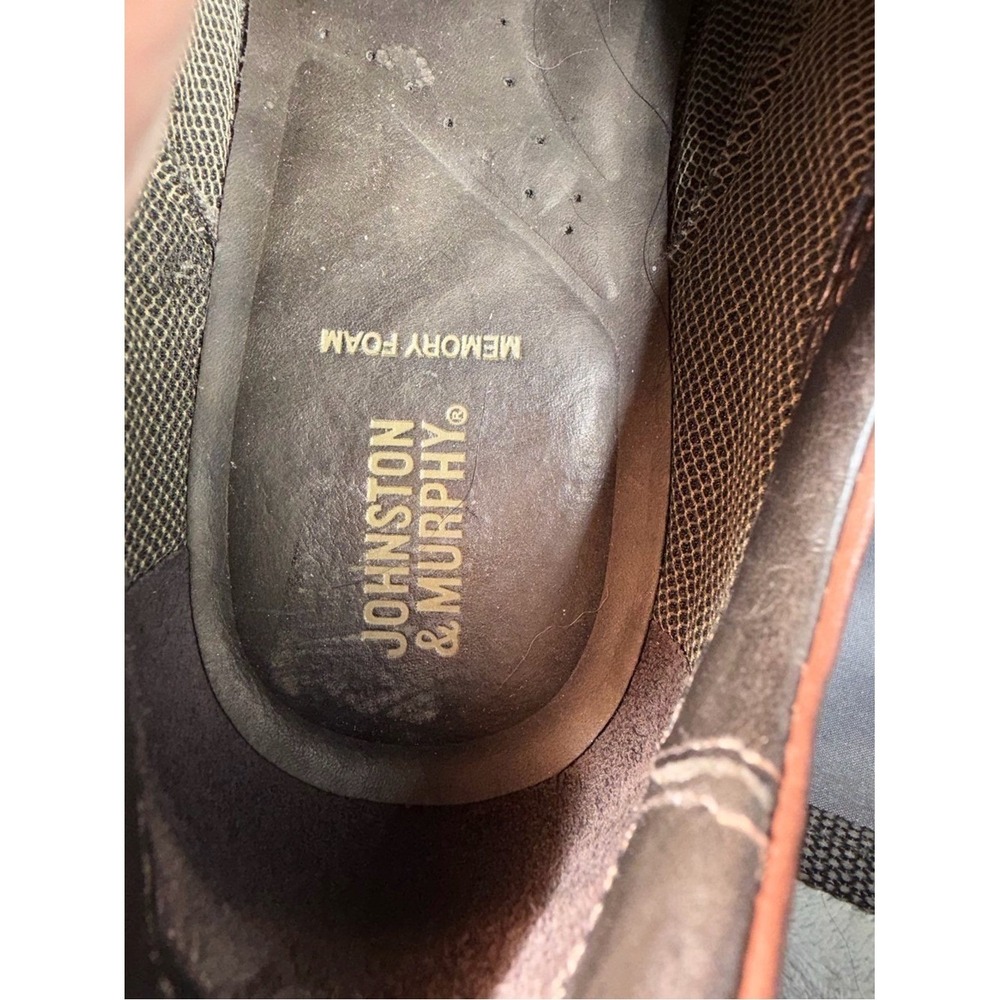 Johnston & Murphy Men's 10.5 M Brown Leather Lace Up Casual Dress Shoes - Picture 11 of 11